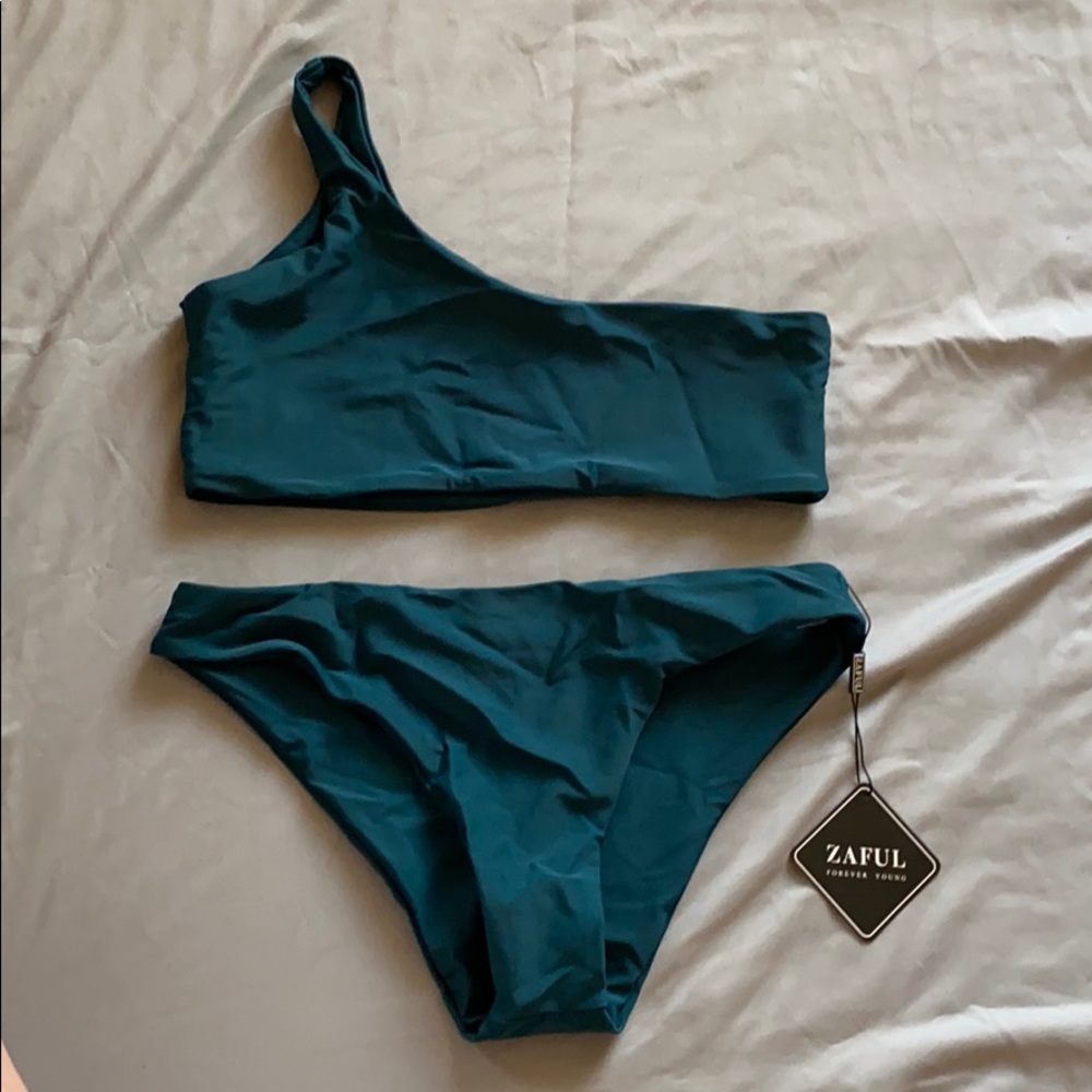 Zaful one shoulder bikini size m